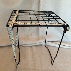 Black Wire Grid Folding Shelf Rack
